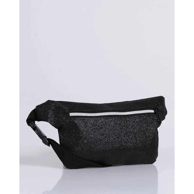 Pochete Feminina Com Glitter Preta UN
