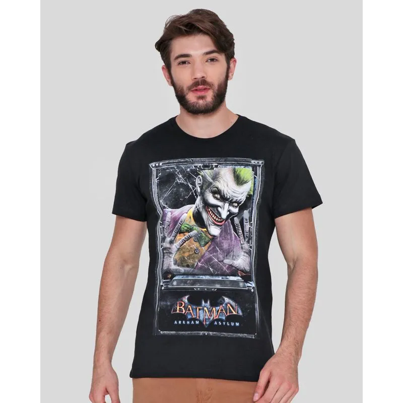 Camiseta Masculina Liga da Justiça Estampa Coringa Preta GG