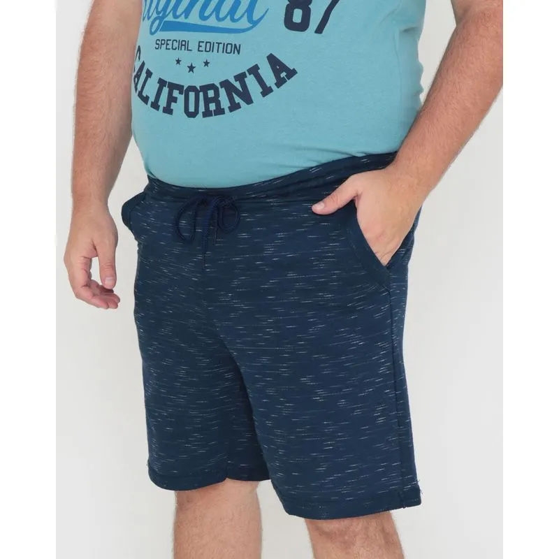 Bermuda Plus Size Moletinho Marinho G3