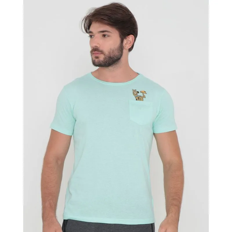 Camiseta Masculina Estampa Scooby Doo Warner Verde Claro G