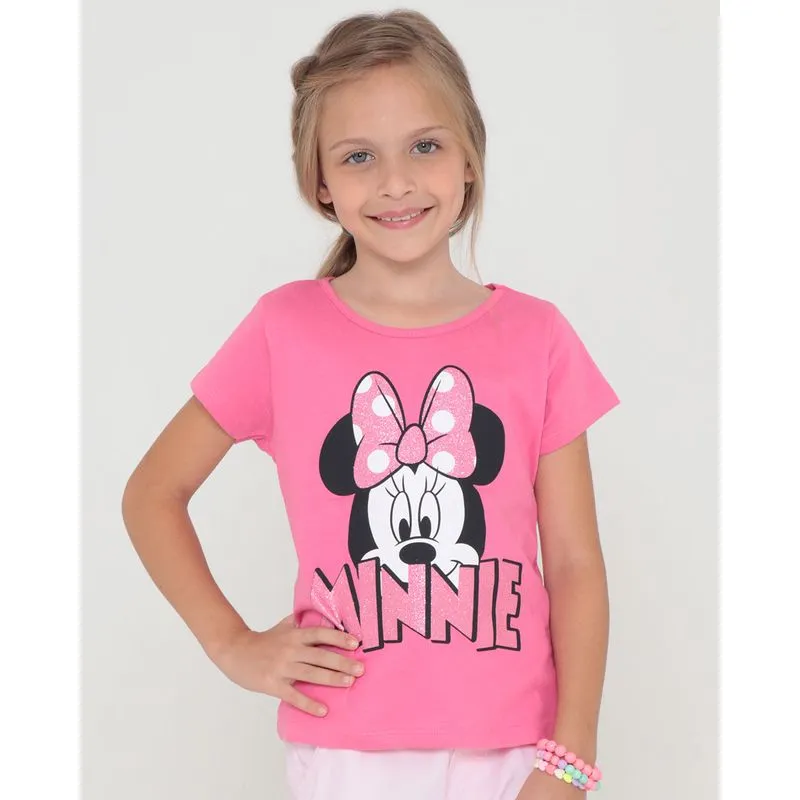 Blusa Infantil Minnie Mouse Disney Rosa 10