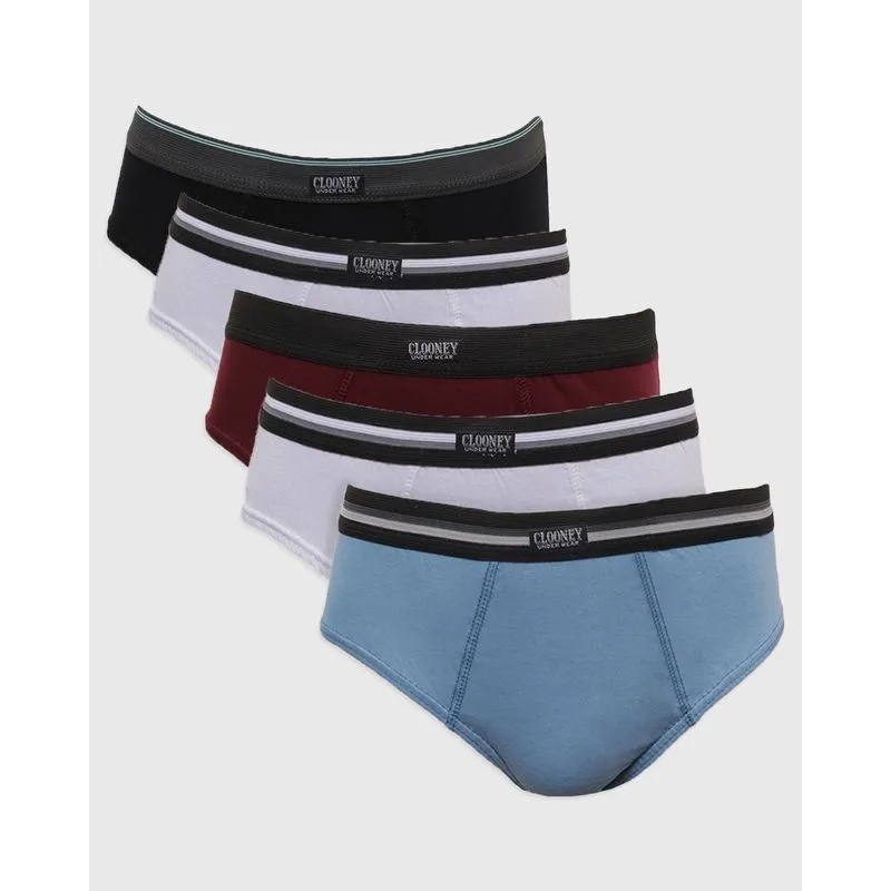 Kit 5 Cuecas Slip Masculinas Cores Sortidas Tamanho G G