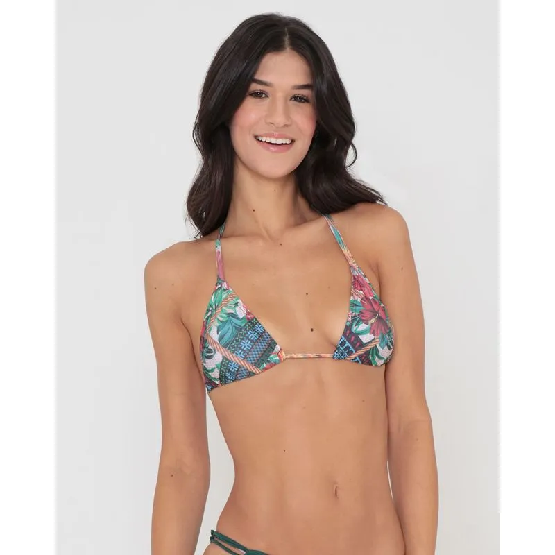 Biquíni Top Cortininha Bojo Removível Estampado Floral GG