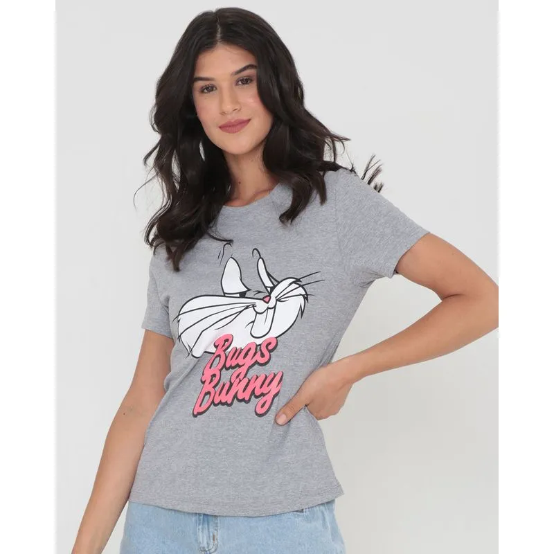 Camiseta Pernalonga Looney Tunes Cinza GG
