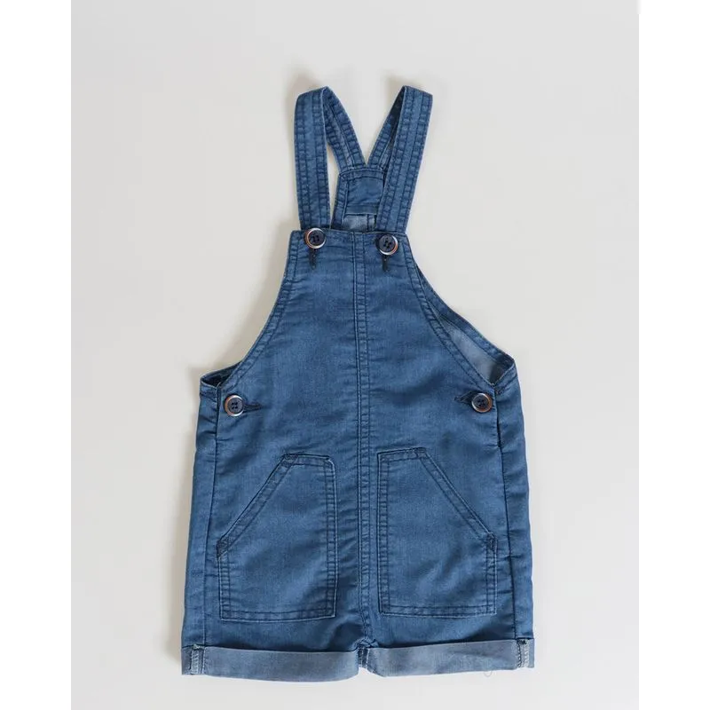 Jardineira Bebê Jeans Azul G