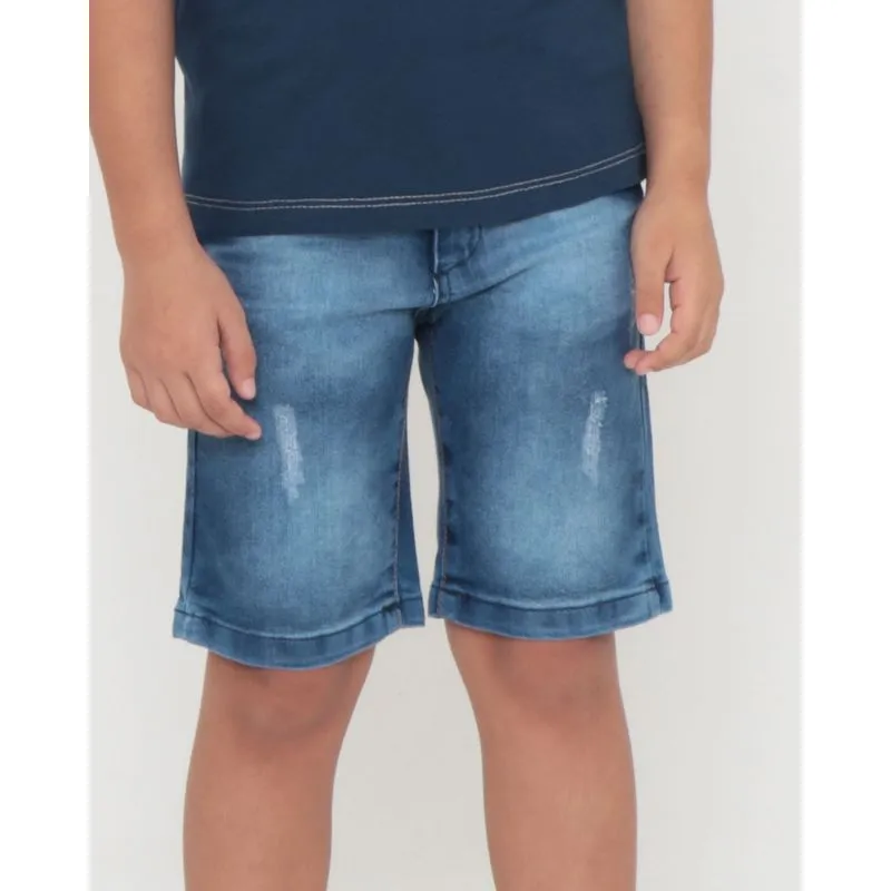 Bermuda Jeans Infantil Azul 6