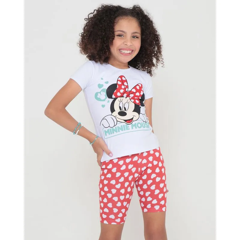 Conjunto Infantil Estampa Minnie Disney Branco 10