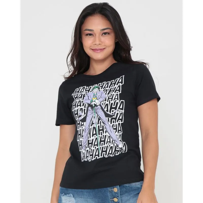 Blusa Estampa Coringa Liga Da Justiça Preta M