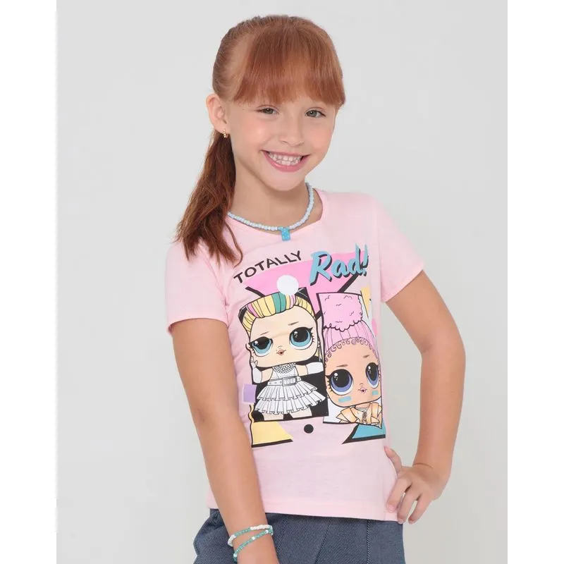 Blusa Infantil Estampa Lol Rosa Claro 6