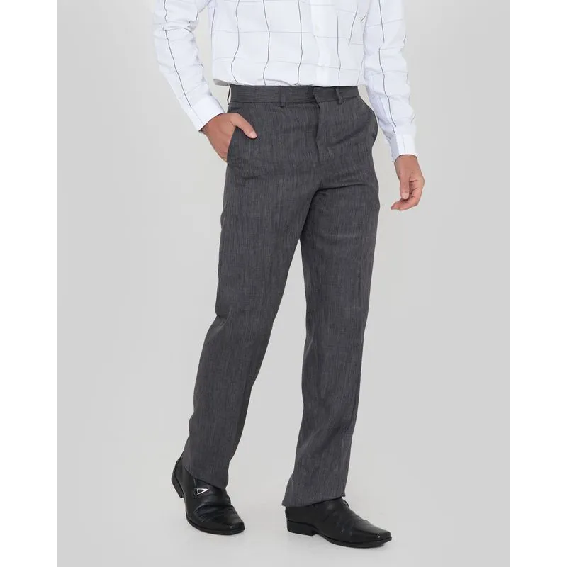 Calça Social Masculina Reta Cinza Médio 44