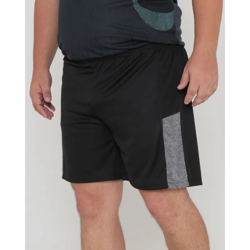 Bermuda Plus Size Masculina Esportiva Recorte Preta G3