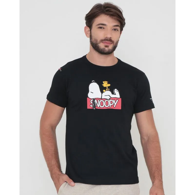 Camiseta Estampa Snoopy Gangster Preta M