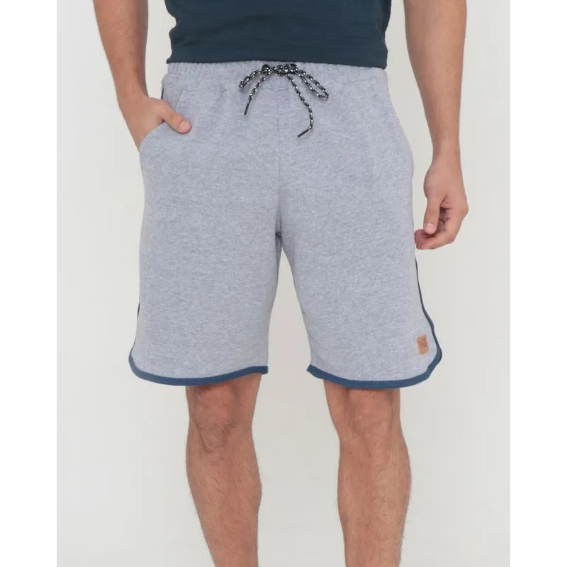 Bermuda Moletinho Masculina Com Viés Cinza Claro M
