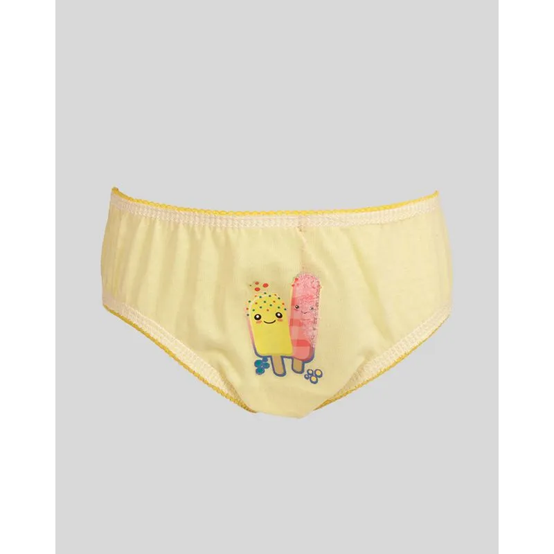 Kit 3 Calcinhas Infantil Básica Estampa e Cores Sortidas Tamanho 8 8