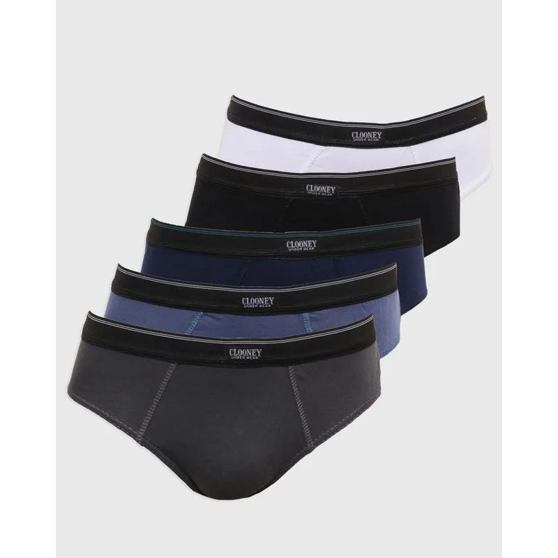 Kit 5 Cuecas Slip Street Algodão Tamanho M Com Cores Sortidas M