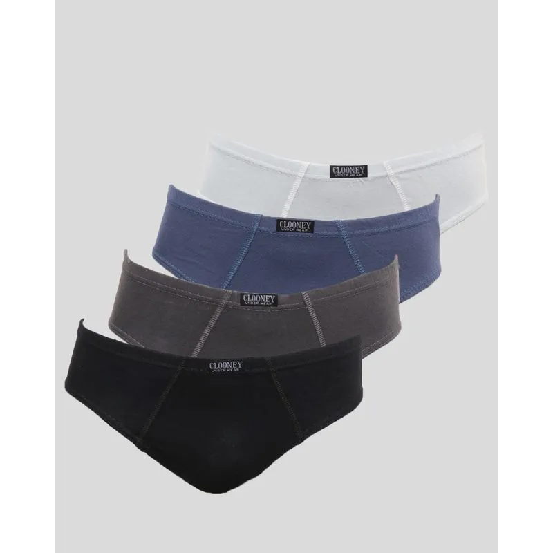 Kit 5 Cuecas Slip Algodão Cores Sortidas P