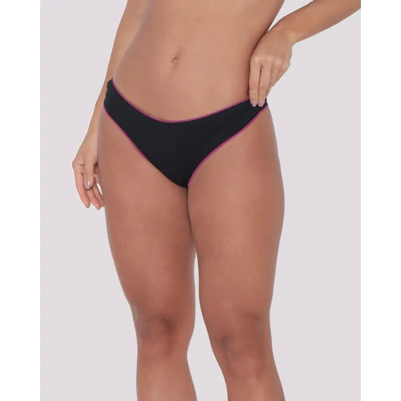 Calcinha Avulsa Biquíni Pink Preta GG