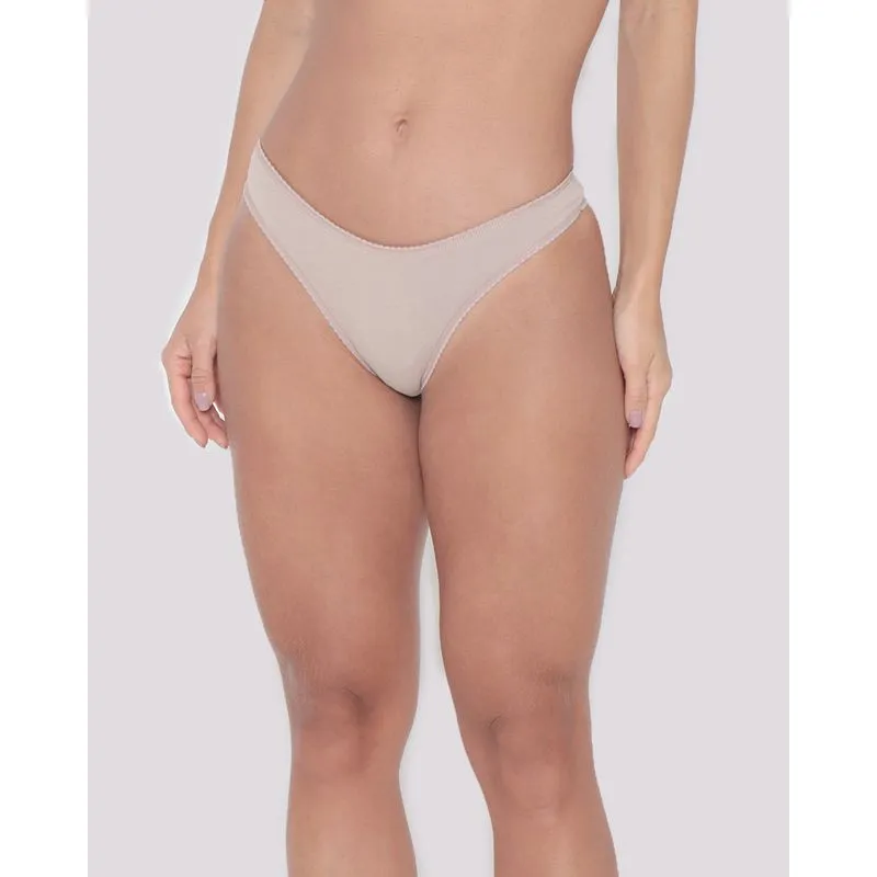 Calcinha Feminina Avulsa Biquíni Lisa Bege Claro P