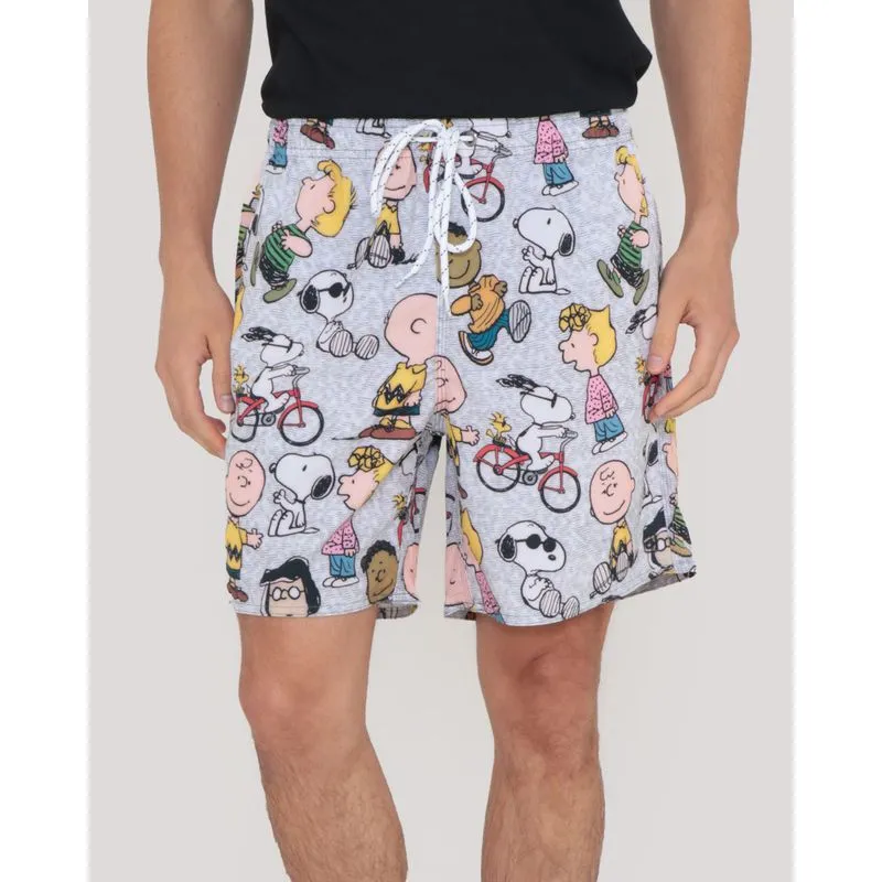 Bermuda Masculina Estampa Snoopy Gangster Cinza G