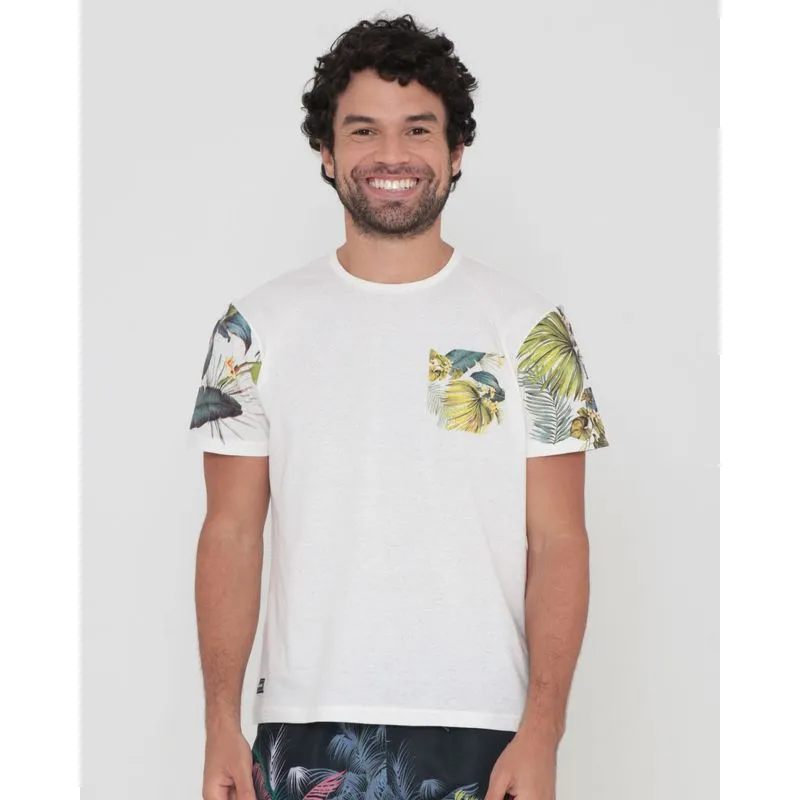 Camiseta Masculina Botonê Estampada Off White G