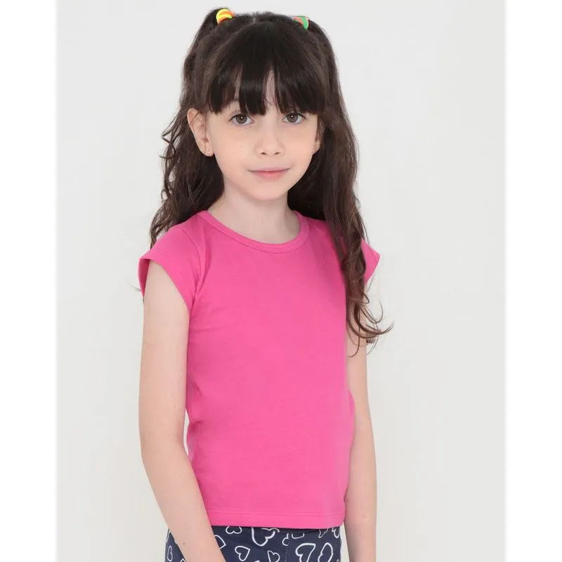 Blusa Infantil Básica Lisa Rosa 4