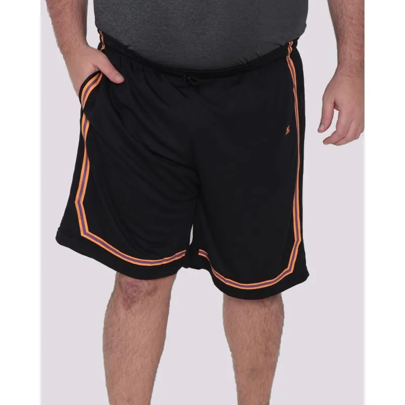 Bermuda Masculina Plus Size Esportiva Preta G2