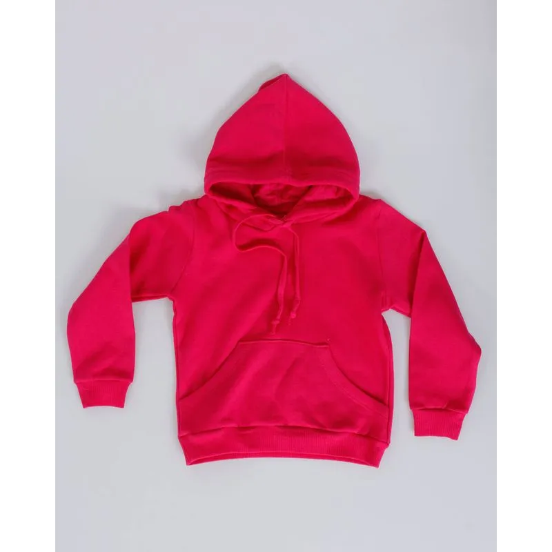 Blusão Básico Bebê Moletom Rosa Médio 1