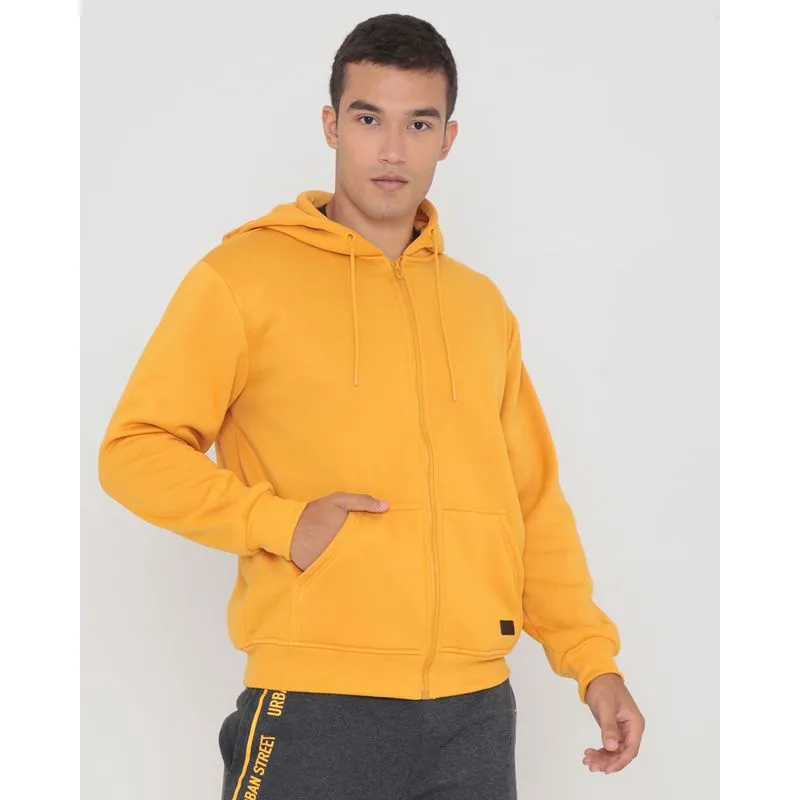 Casaco Moletom Masculino Liso Amarelo P