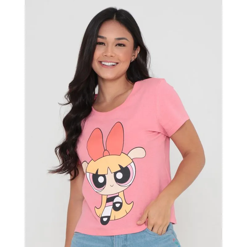 Blusa Estampa Meninas Superpoderosas Cartoon Network Rosa GG