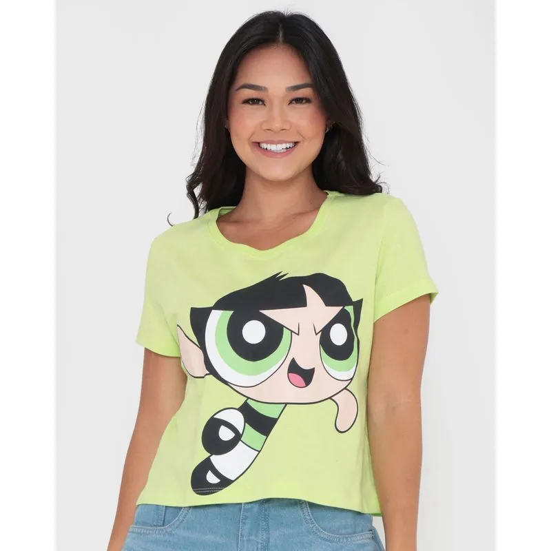 Blusa Estampa Meninas Superpoderosas Cartoon Network Verde G