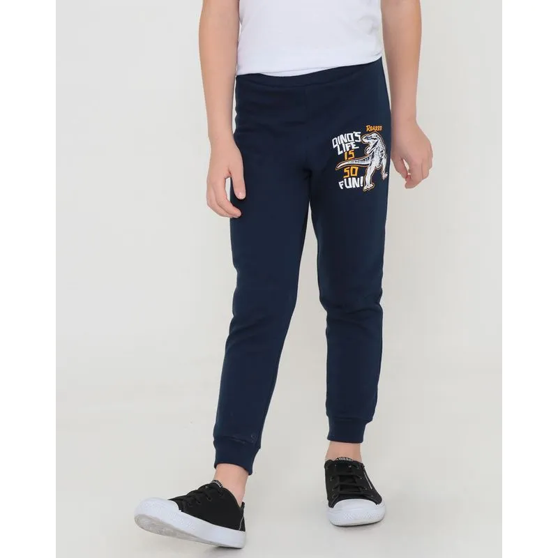 Calça Infantil Moletom Flanelada Azul Marinho 4