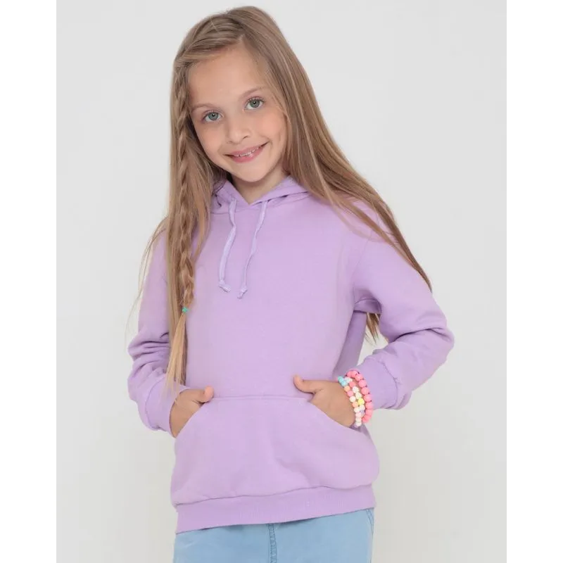 Blusão Moletom Infantil Básico Lilás Claro 4
