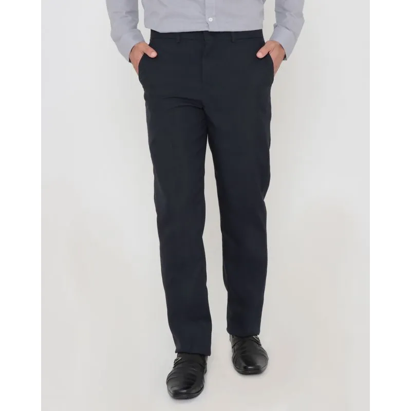 Calça Social Masculina Oxford Reta Marinho 42