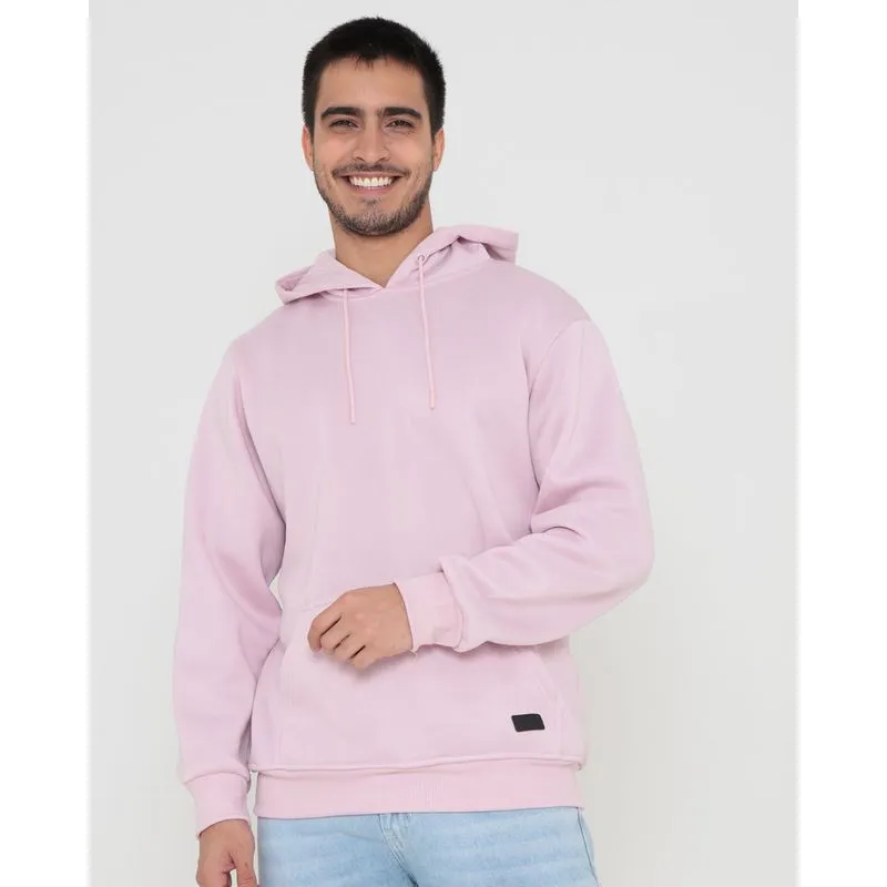 Blusão Moletom Masculino Lilás Claro P