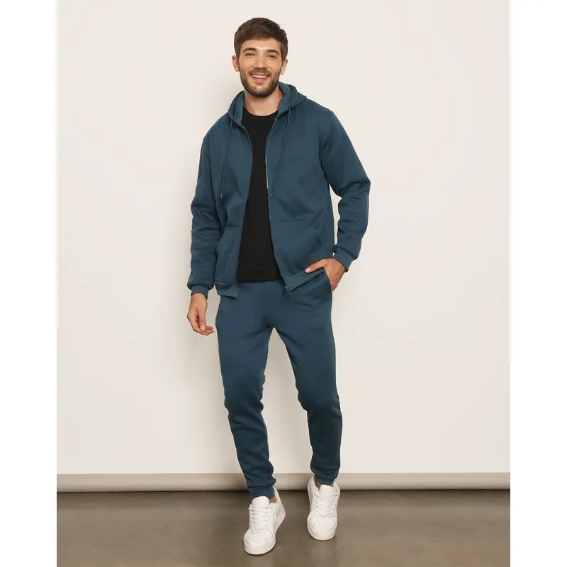 Calça Moletom Masculina Jogger Lisa Azul G
