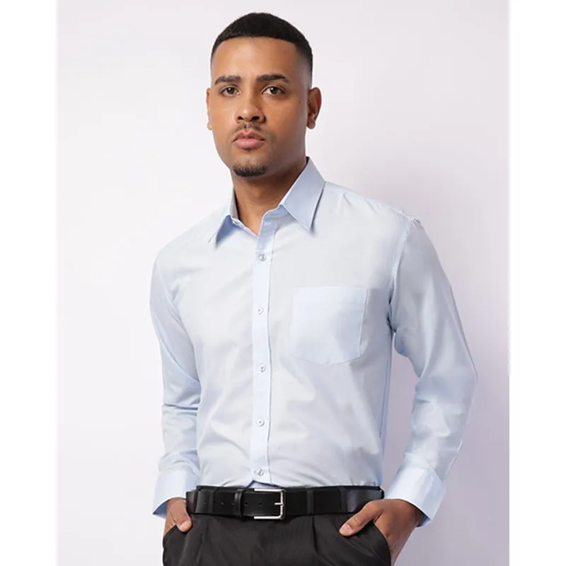 Camisa Social Masculina Azul Claro 4