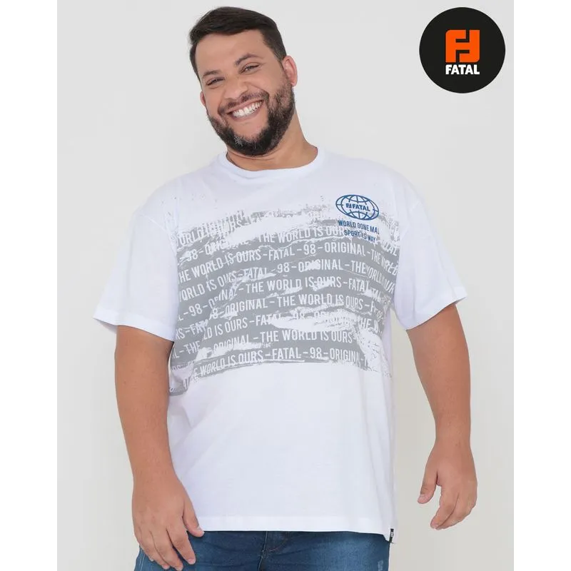 Camiseta Plus Size Estampa Fatal Branca P