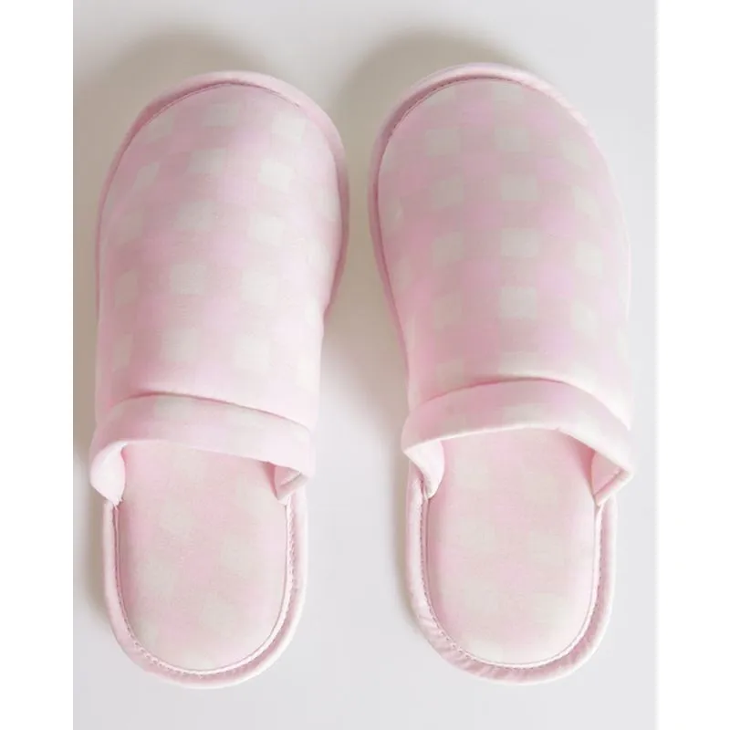 Pantufa De Quarto Fechado Feminino Estampado Rosa Claro P