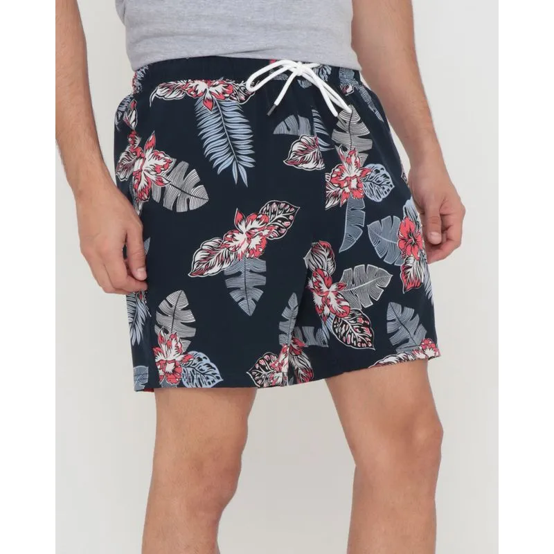 Bermuda Masculina Estampa Floral Marinho XGG