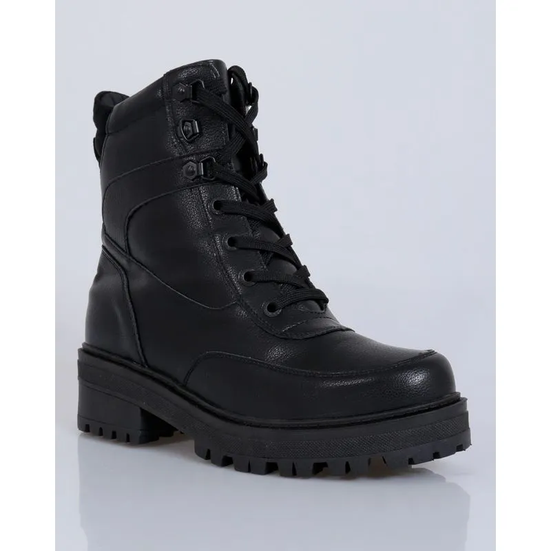 Bota Feminina Coturno Tratorada Mooncity Preta 35