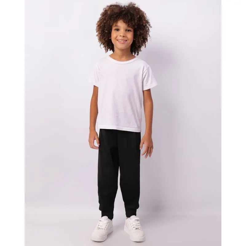 Calça Infantil Jogger Helanca Preta 8