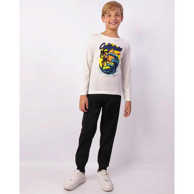 Calça Juvenil Helanca Jogger Preta 12