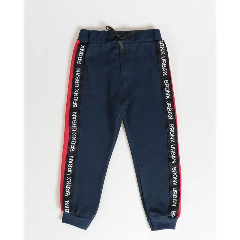 Calça Bebê de Moletom Recorte Urban Azul Marinho 3