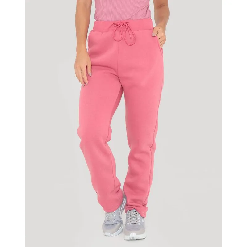 Calça Moletom Feminino Básica Rosa Escuro G
