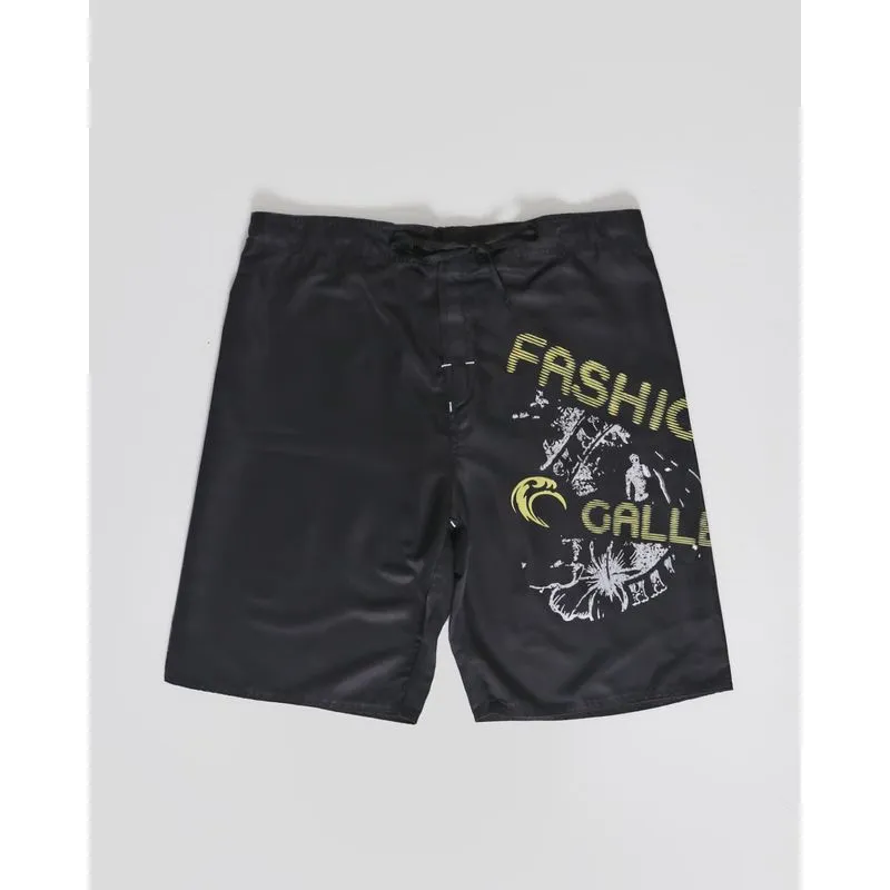 Bermuda Masculina Plus Size Estampa Fashion Preta 7400036113952