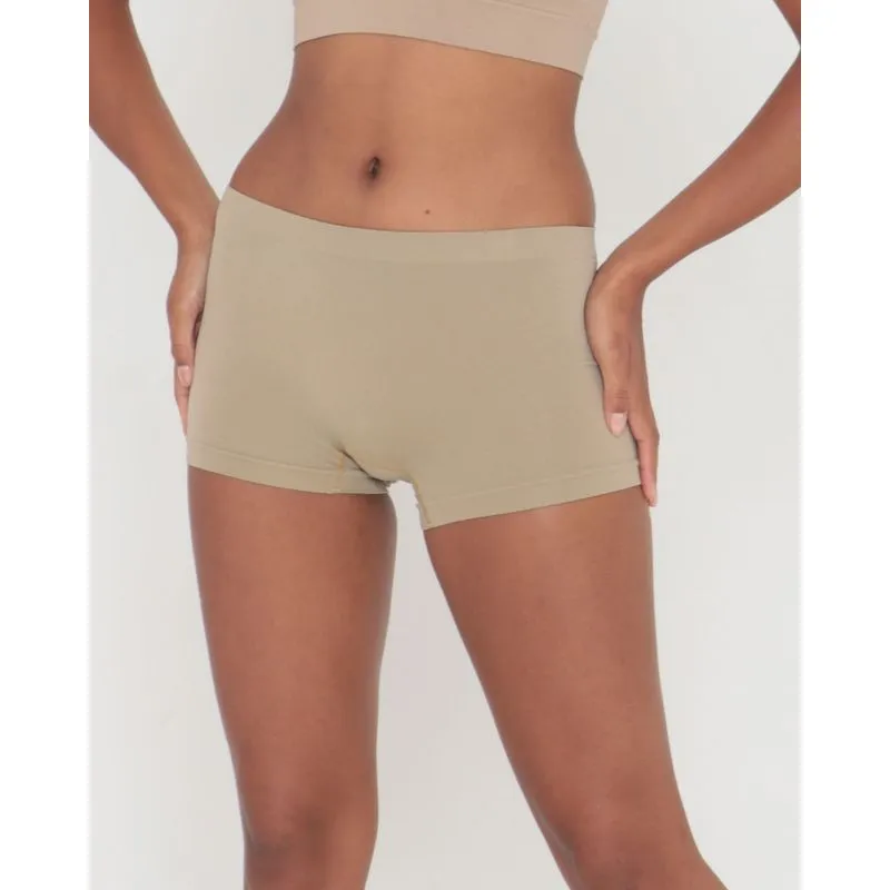 Calcinha Boxer Modeladora Poliamida Bege Claro P