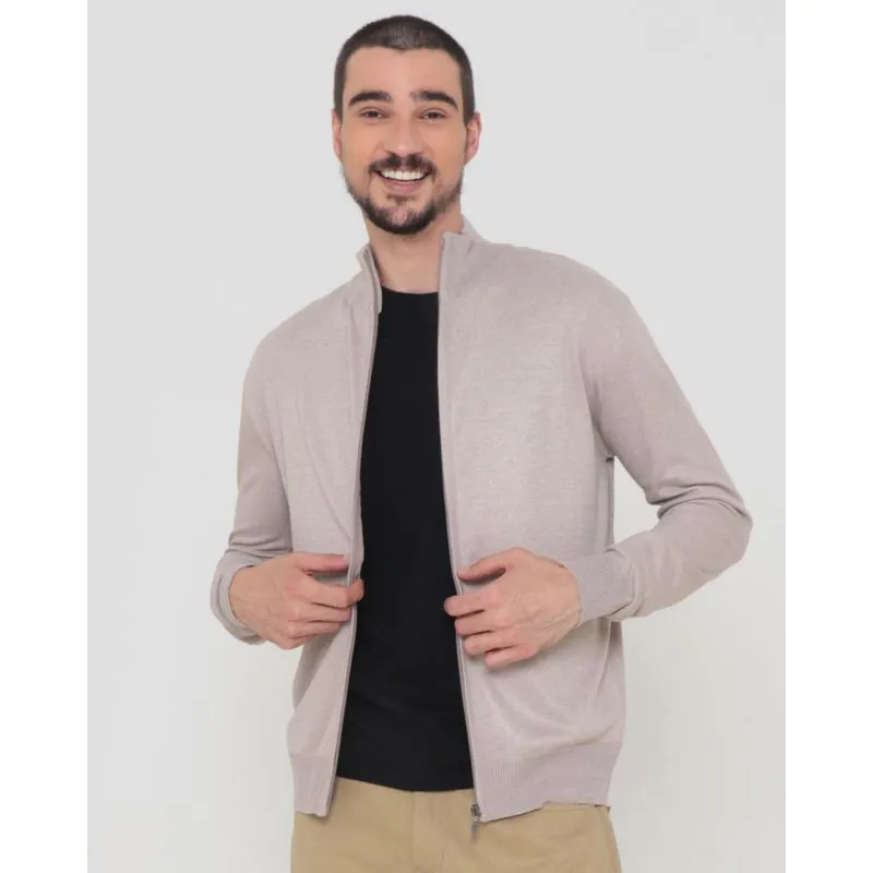 Casaco Masculino Tricô Bege GG