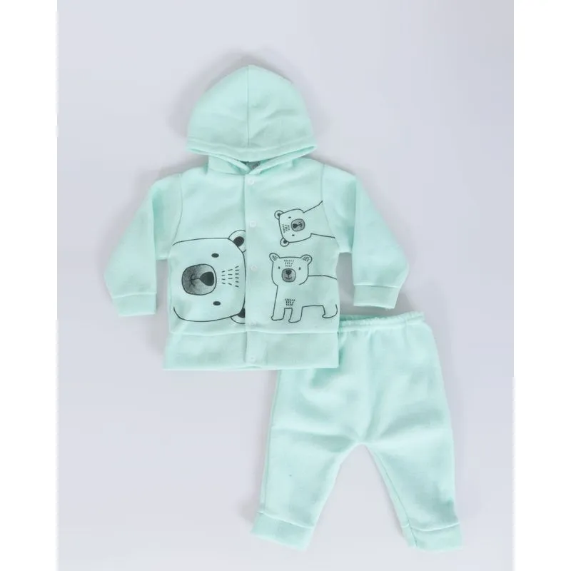 Conjunto Bebê Soft Estampa Ursinho Verde P