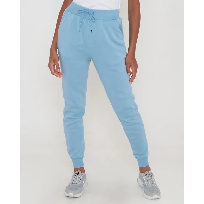 Calça Moletom Feminina Jogger Azul Claro P