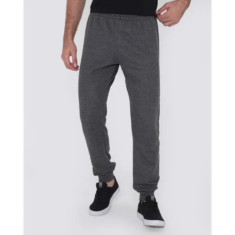 Calça Moletinho Jogger Mescla Cinza Escuro G